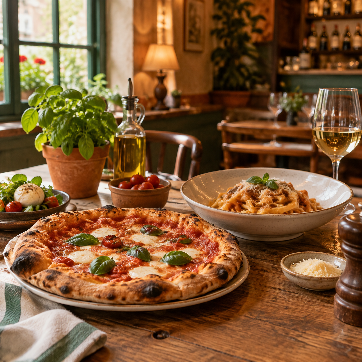 Pasta and pizza